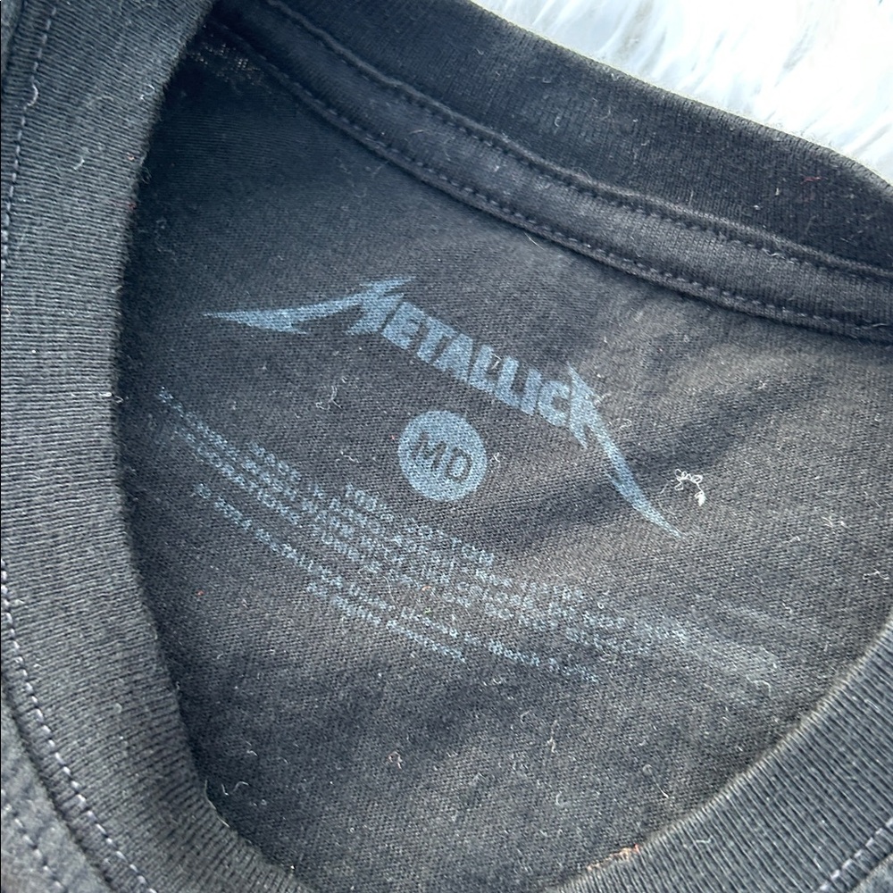 Metallica "Justice For All" Black Graphic T-Shirt Unisex Size Medium - Picture 8 of 10